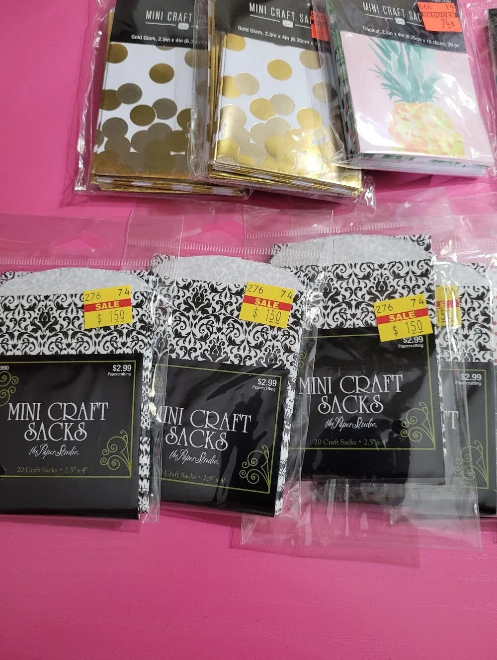Bundle Craft Supplies Mini Crafts Sacks Treat Bags Pockets Tags Set 20 (1636)